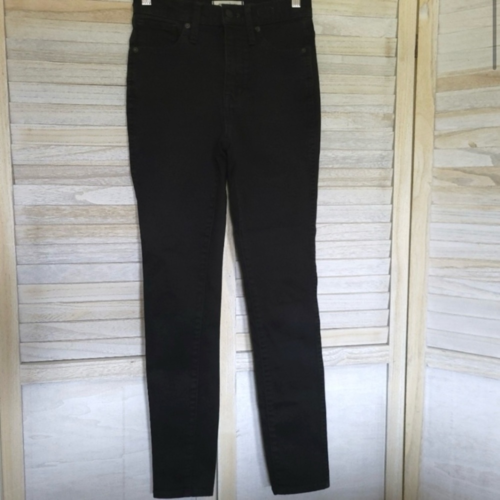 Madewell 10" High Rise Skinny Black Pants Womens Size 25 Waist Jeans